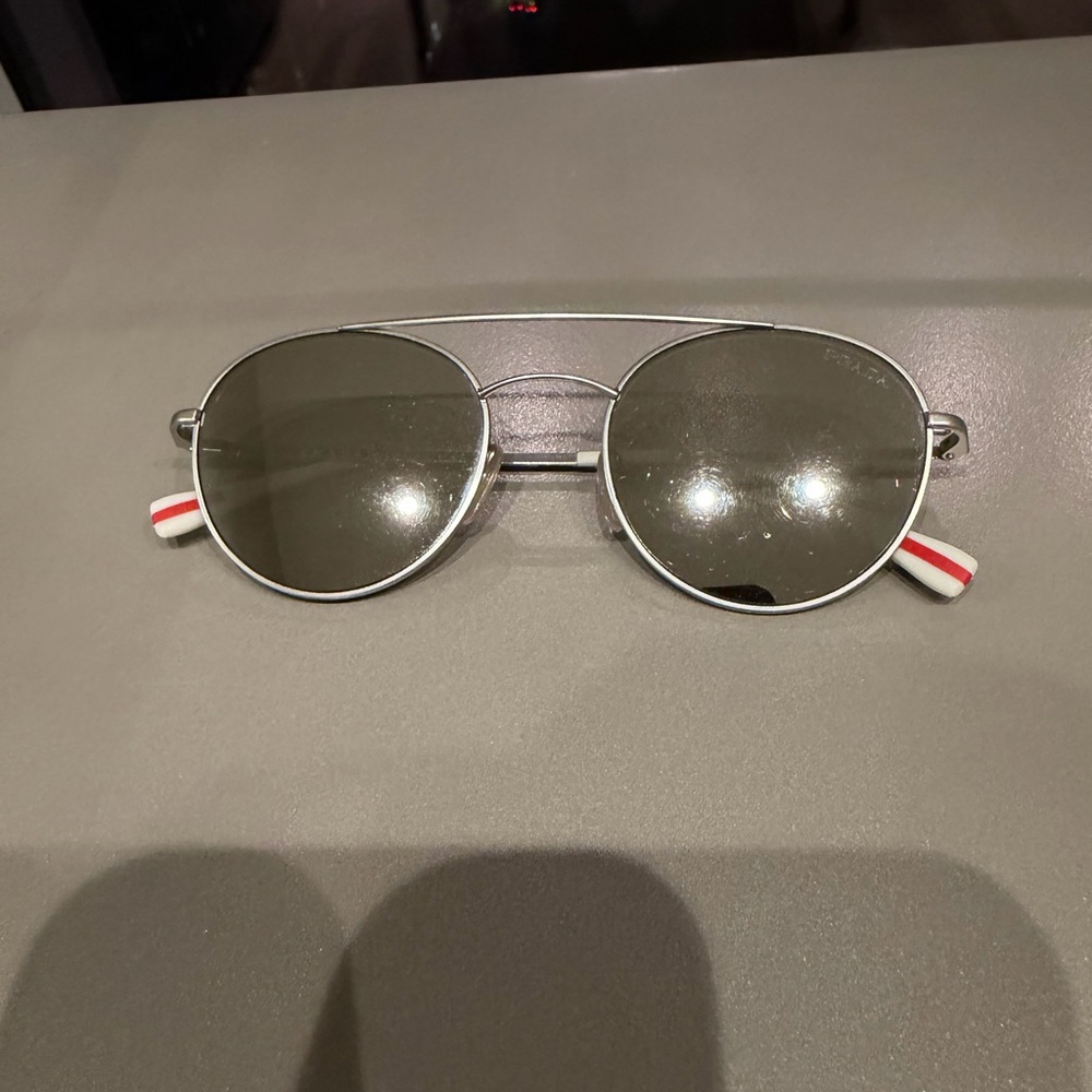 Men’s Prada Stylish White and Silver Sunglasses